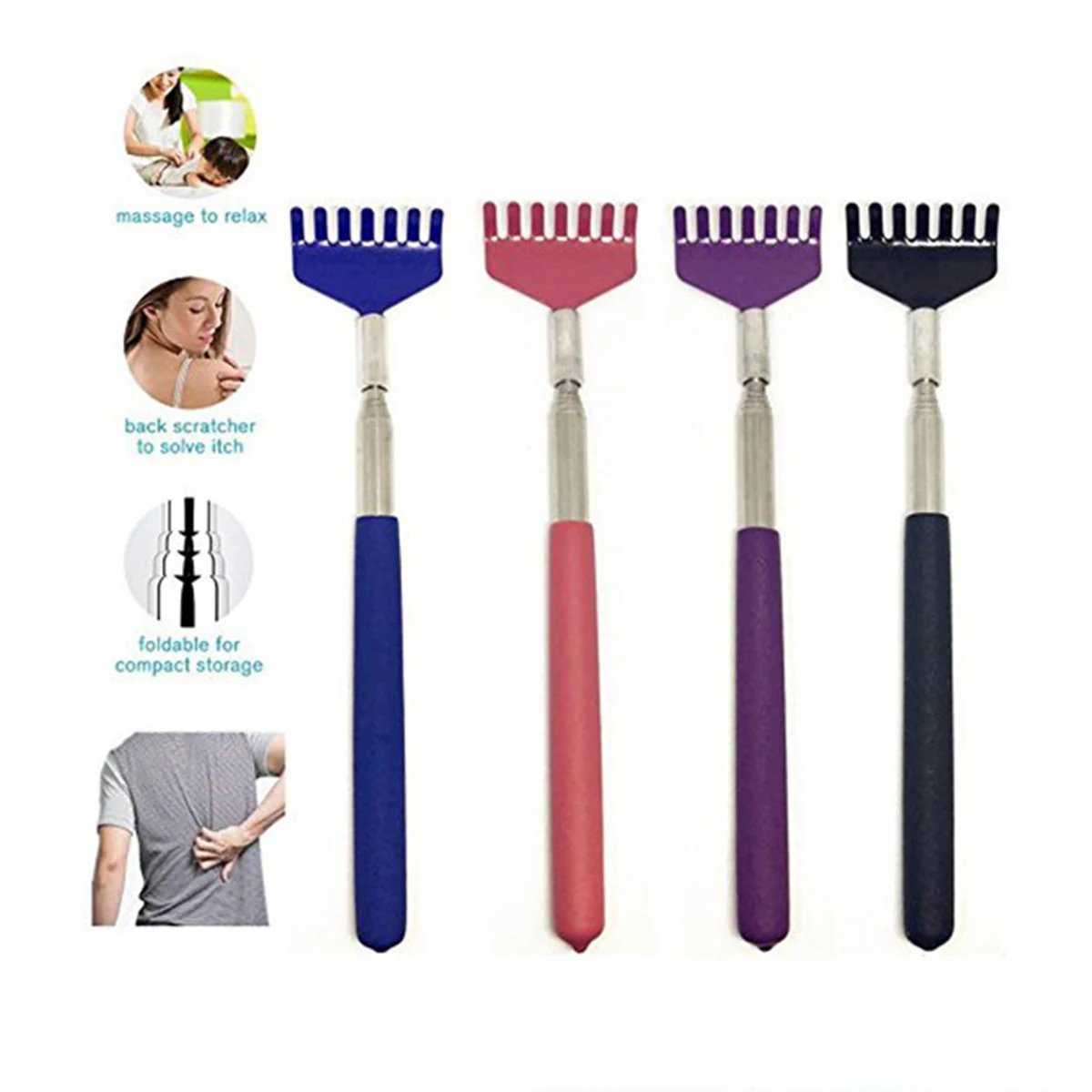 Stainless Steel Telescopic Back Scratcher 1