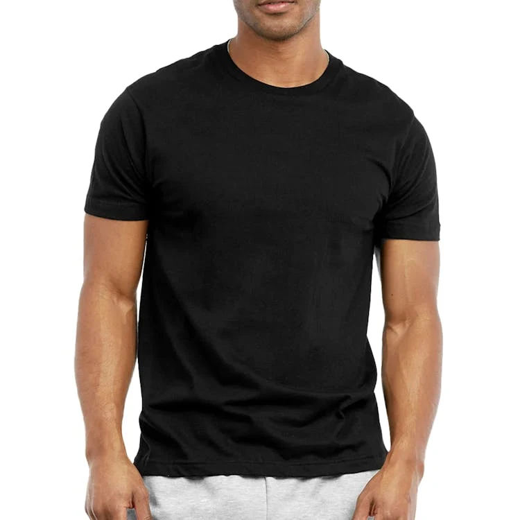 Men's Crew Neck T-Shirts - 2X Black 1