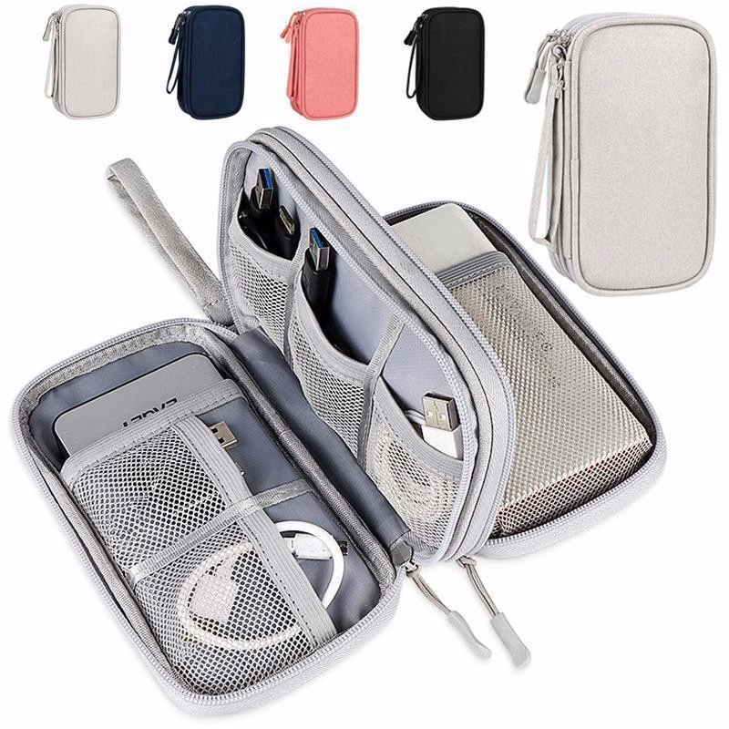 Double Layer Travel Cable Storage Bag Electronic Accessory