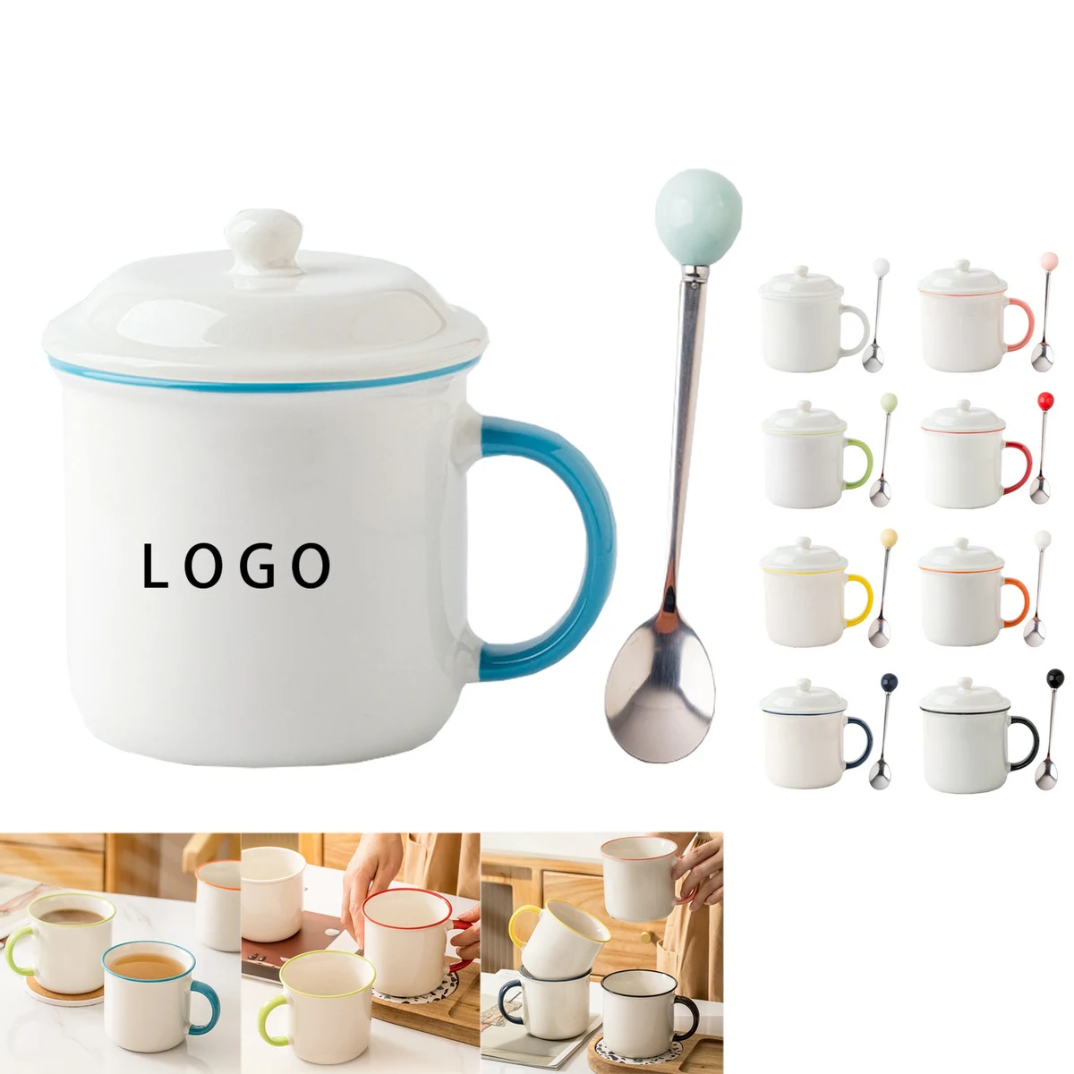 Ceramic Coffee Mugs With Lid 11 Oz 1