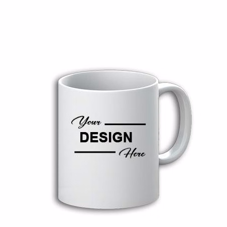 Drinkware: Simple White Coffee Sublimation Mugs.