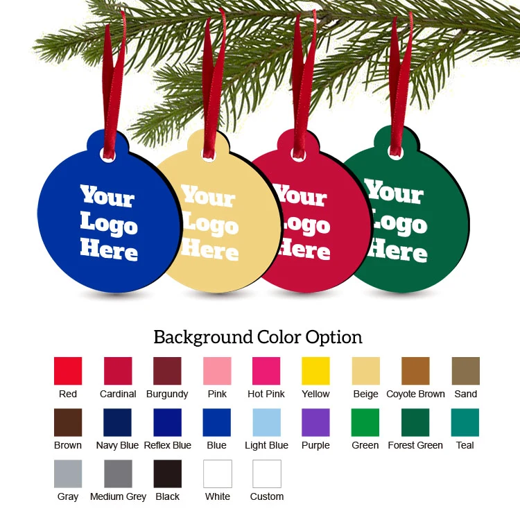 Free Shipping Solid Color Christmas Ornament - Round 1
