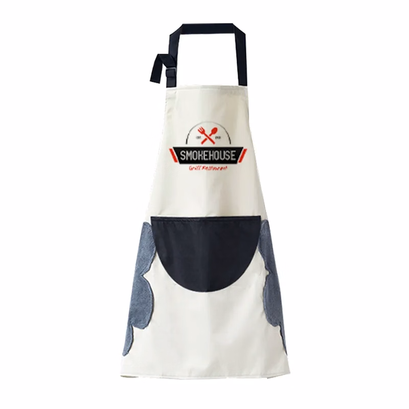 Floral Apron with Hand Wiping Pockets