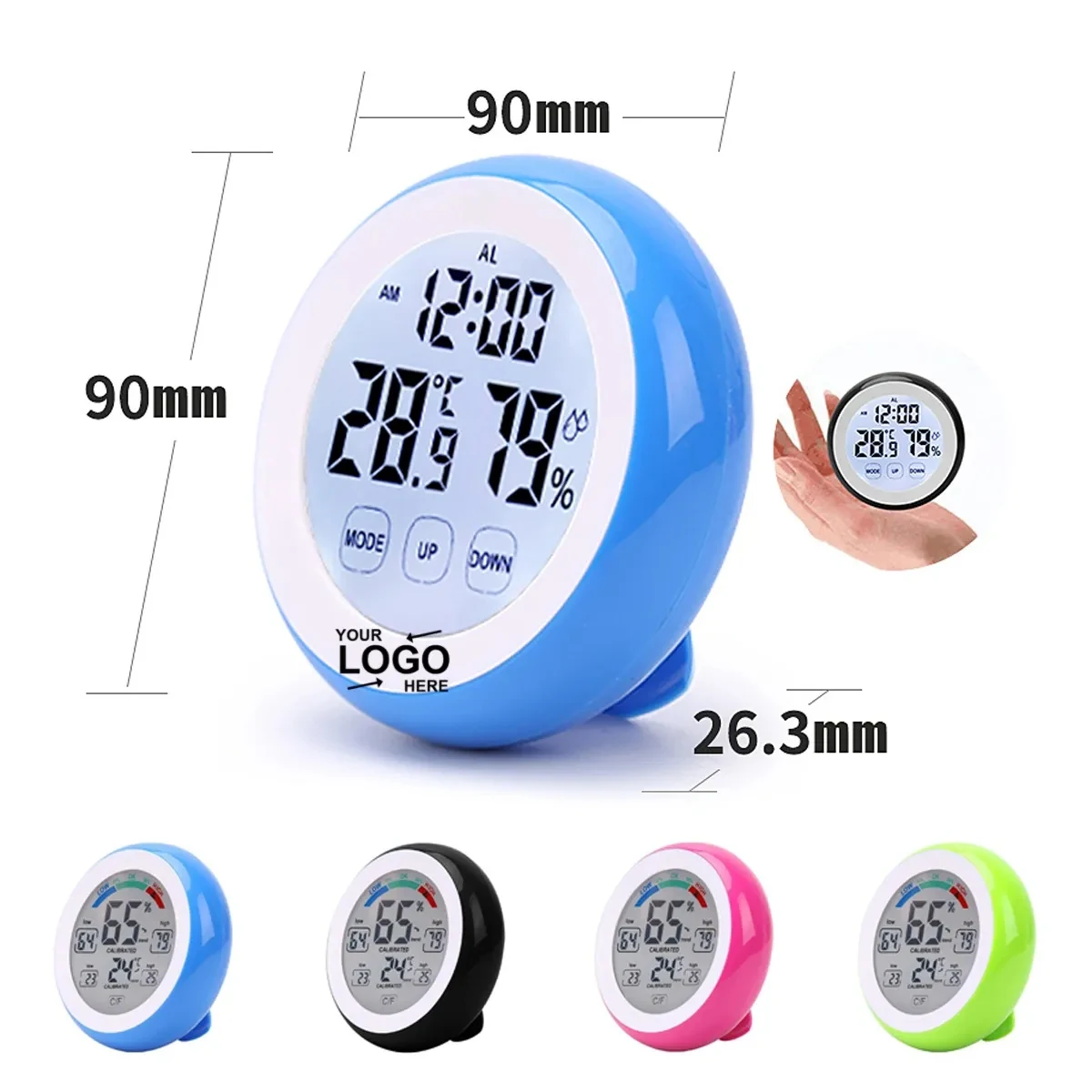 Round Touch Digital Electronic Thermometer And Hygrometer 1