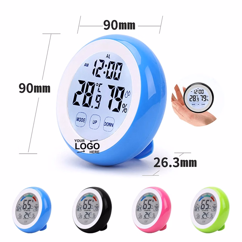 Round Touch Digital Electronic Thermometer And Hygrometer