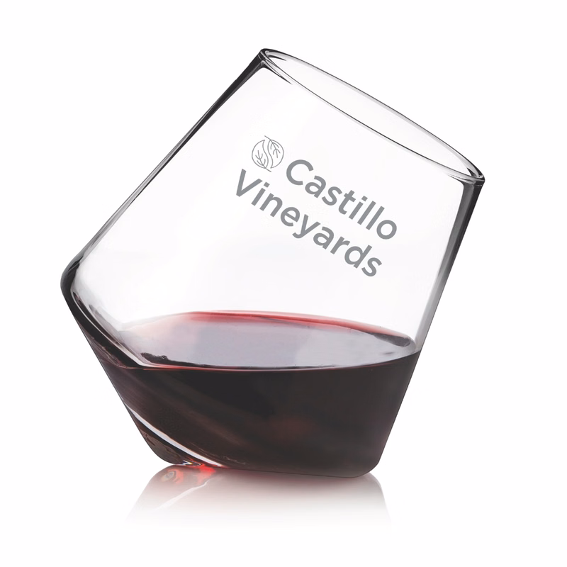 Viski® Rolling Crystal Wine Glass, set of 2