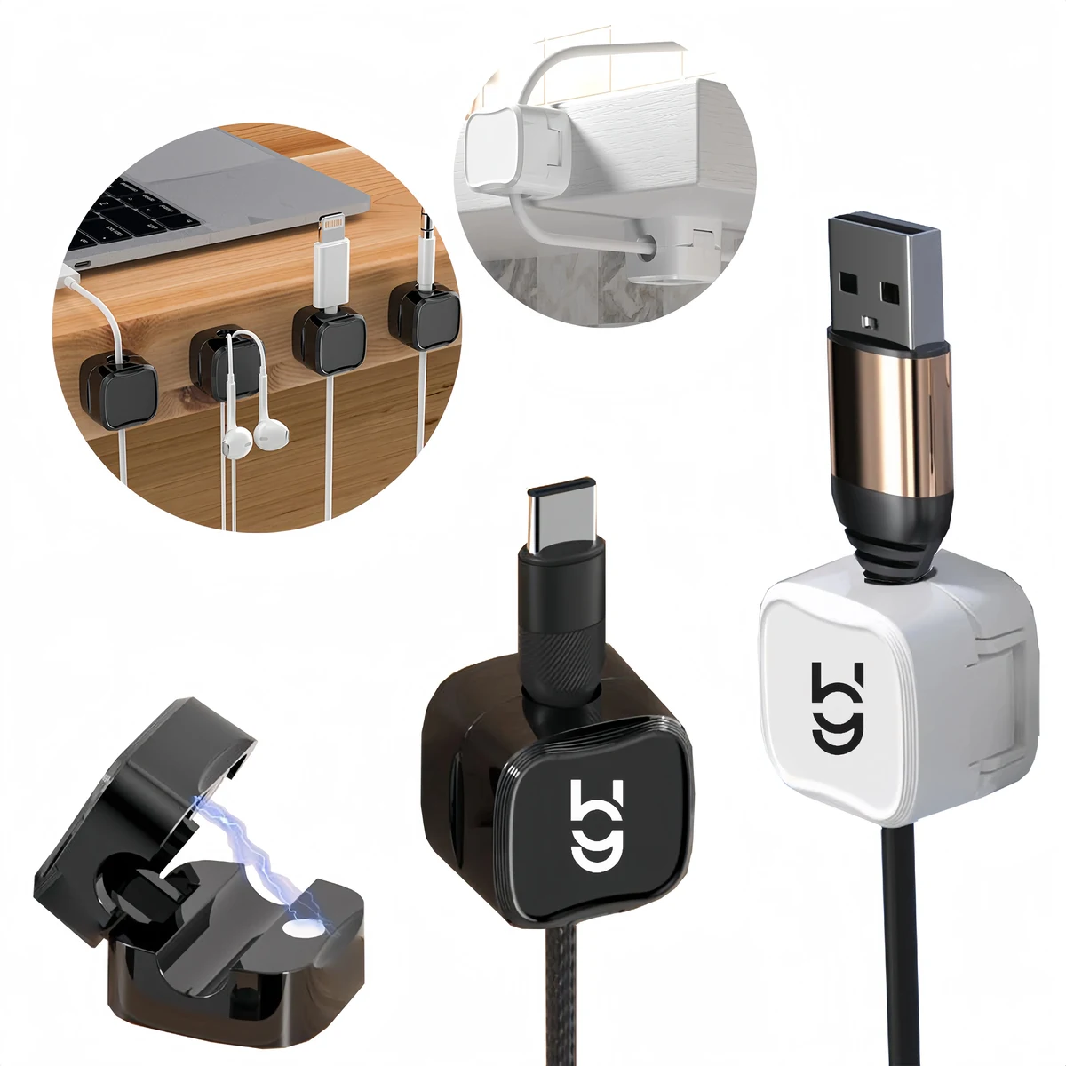 Magnetic Cable Wire Clips Management Organizer 1