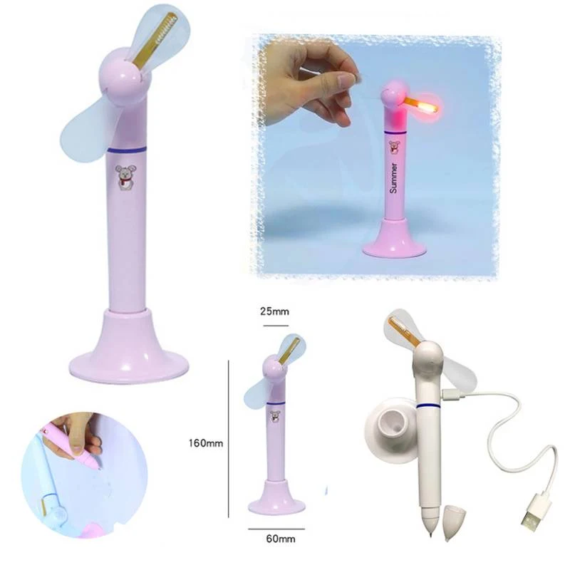 Desktop Handheld Flashing Fan Pen 1