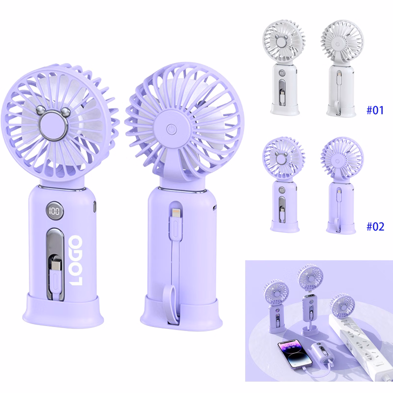 Portable Small Handheld Fan And 10000mAh Power Bank