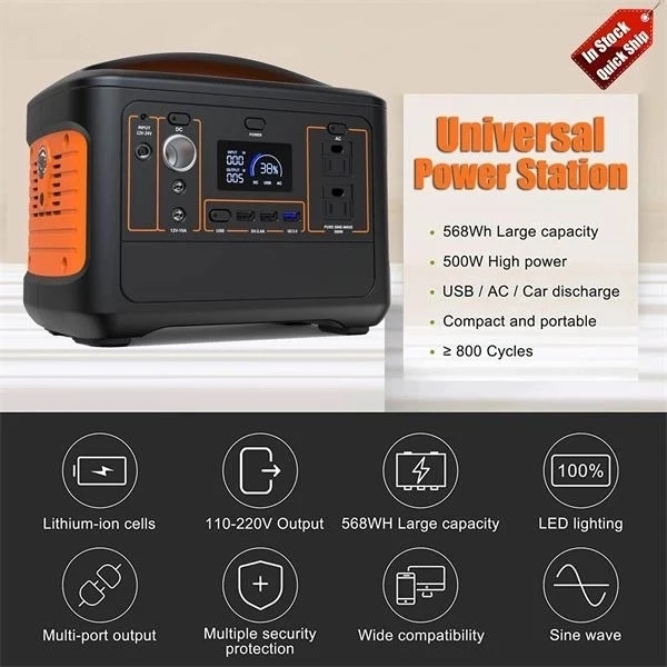 600W Emergency Solar Power Pack Back Up Station 1