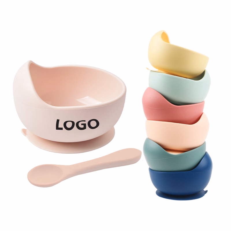 Silicone Suction Feeding Bowl With Spoon