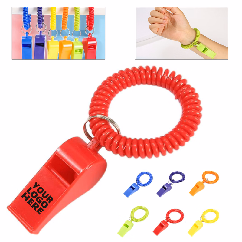 Plastic Whistle Coil Bracelet for Kids