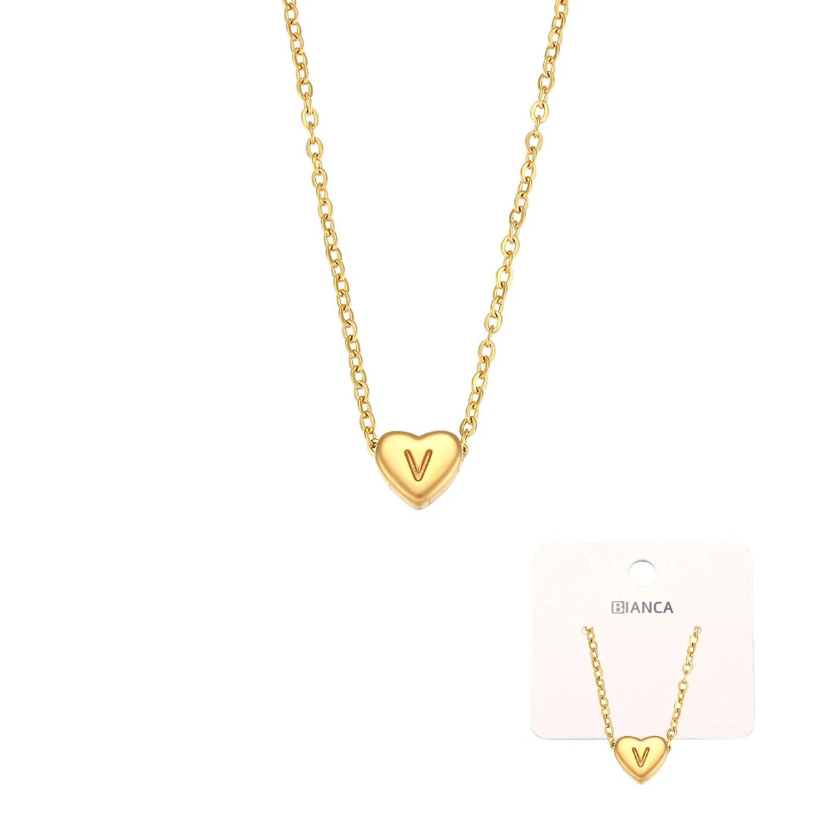 Letter Heart Necklace 1