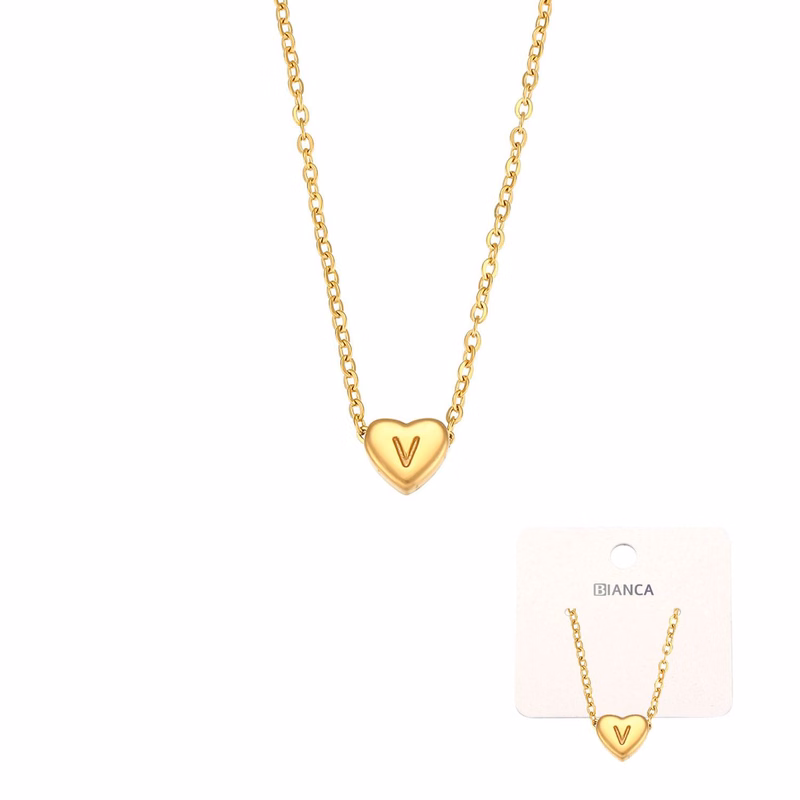 Letter Heart Necklace