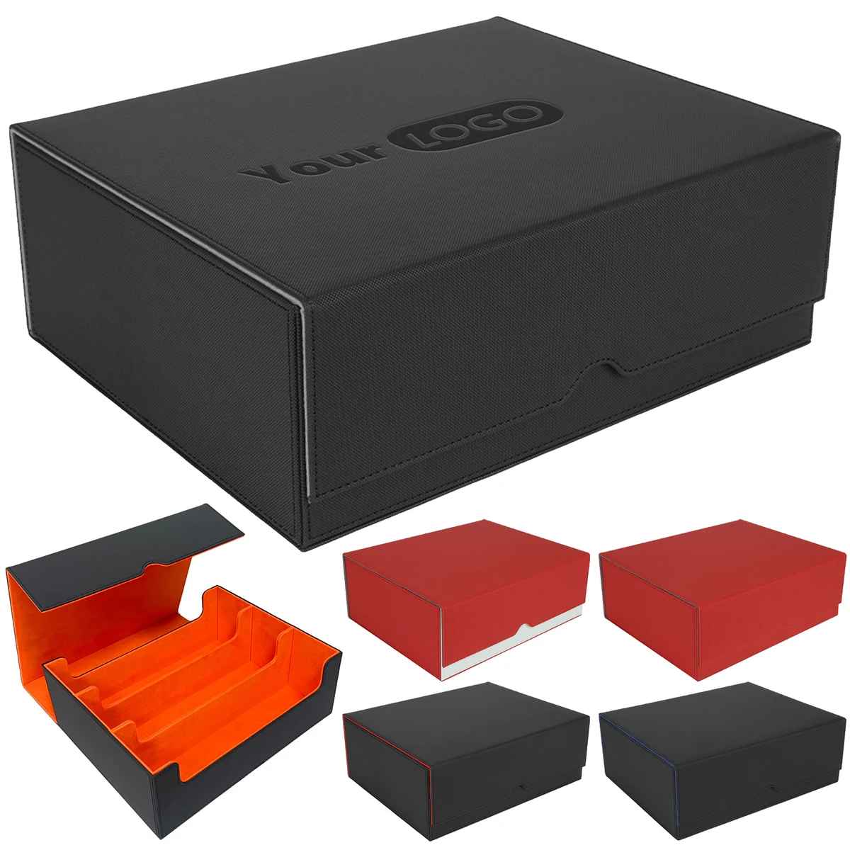 Pu Three Row Card Storage Box 1