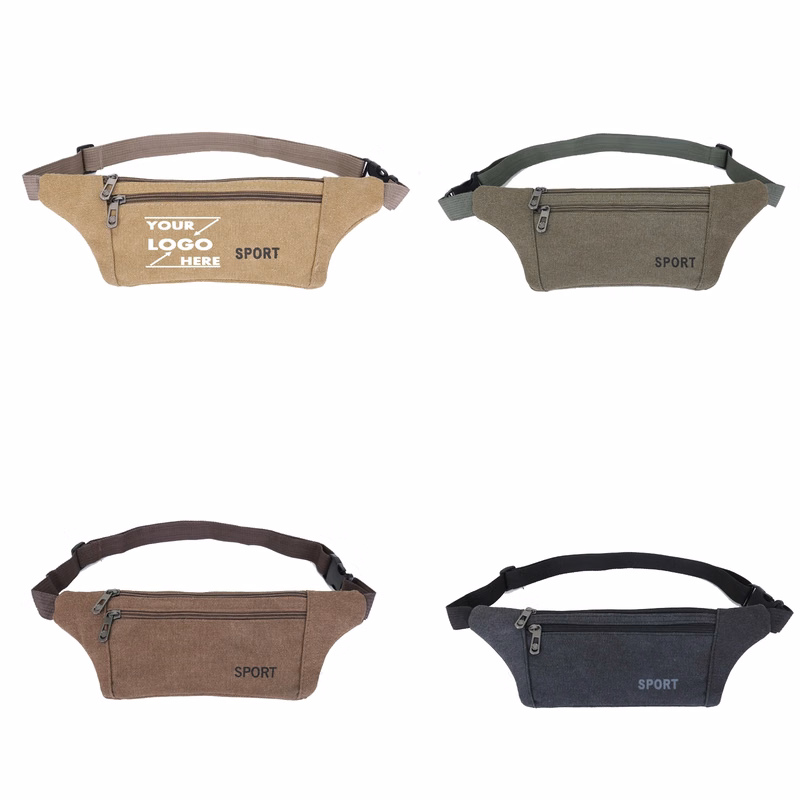 Travel Canvas Fanny Waist Pack For Cycling Camping Walking
