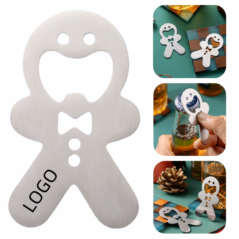 Gingerbread Man Metal Bottle Opener