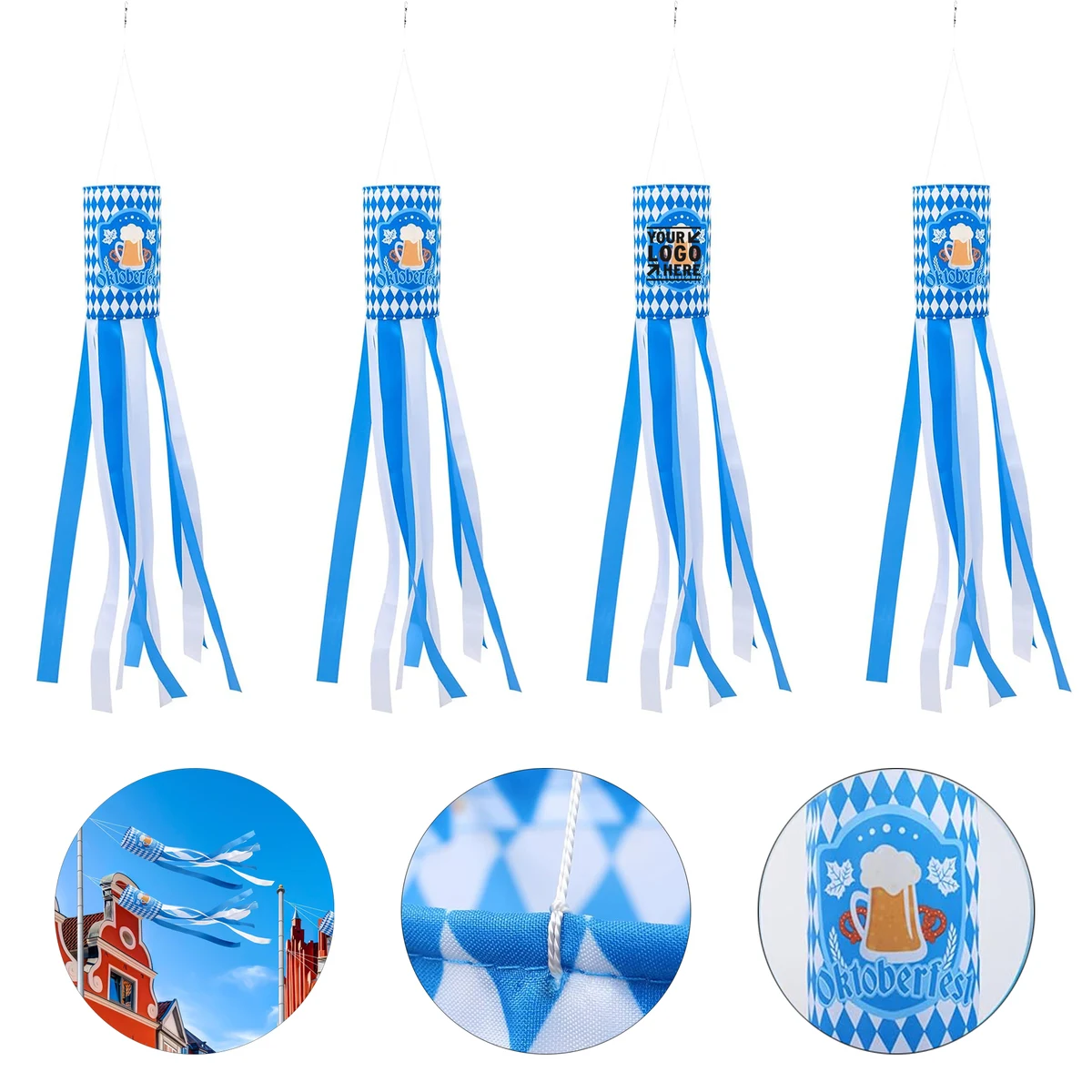 Oktoberfest Flag Windsock Beer Festival Yard Decoration Bavarian Style Party Banner 1