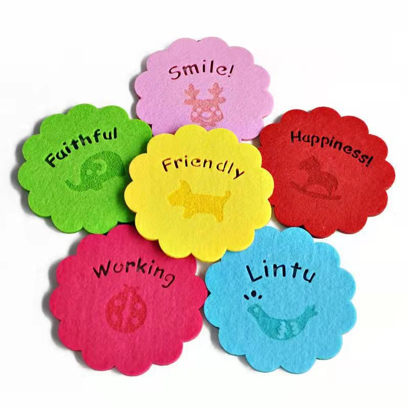 Custom Felt coasters With Laser Engraving 1