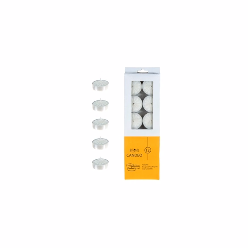 Tea Light Candles - White 12 Pack Unscented