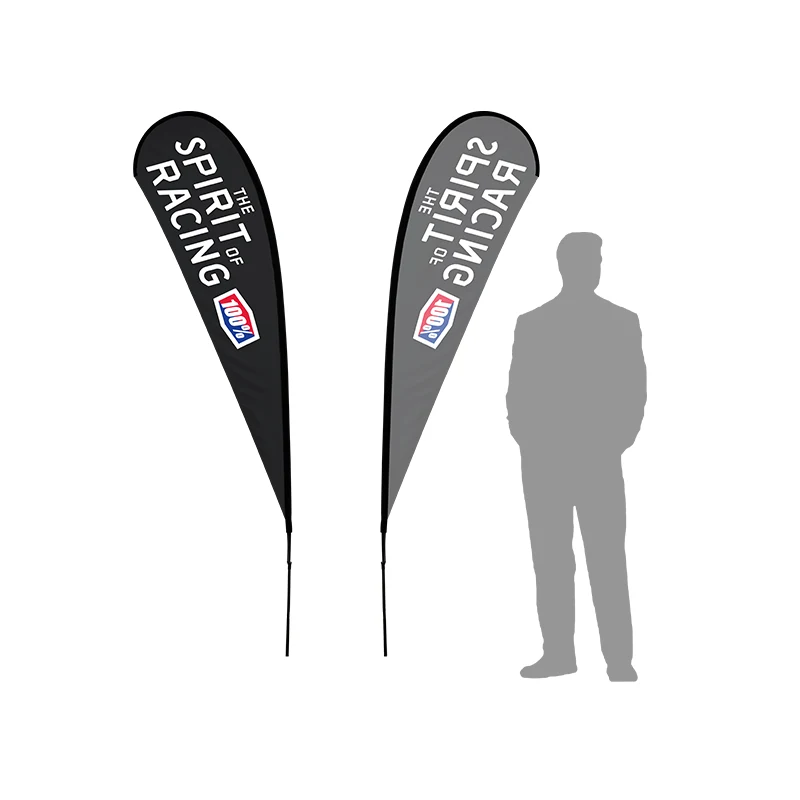 7ft Single Sided TearDrop Flag w/ Pole 1