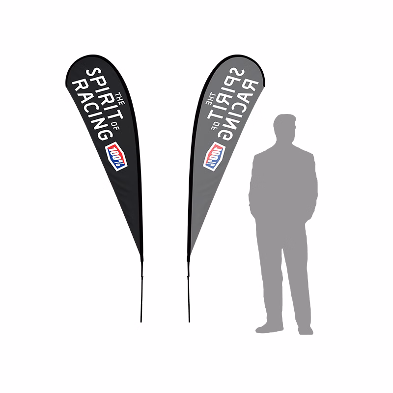 7ft Single Sided TearDrop Flag w/ Pole