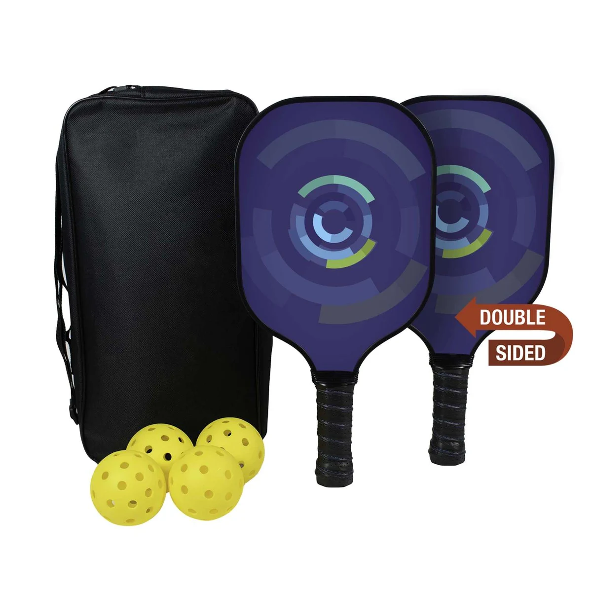 Deluxe Pickleball Set Double-Sided Paddles 1