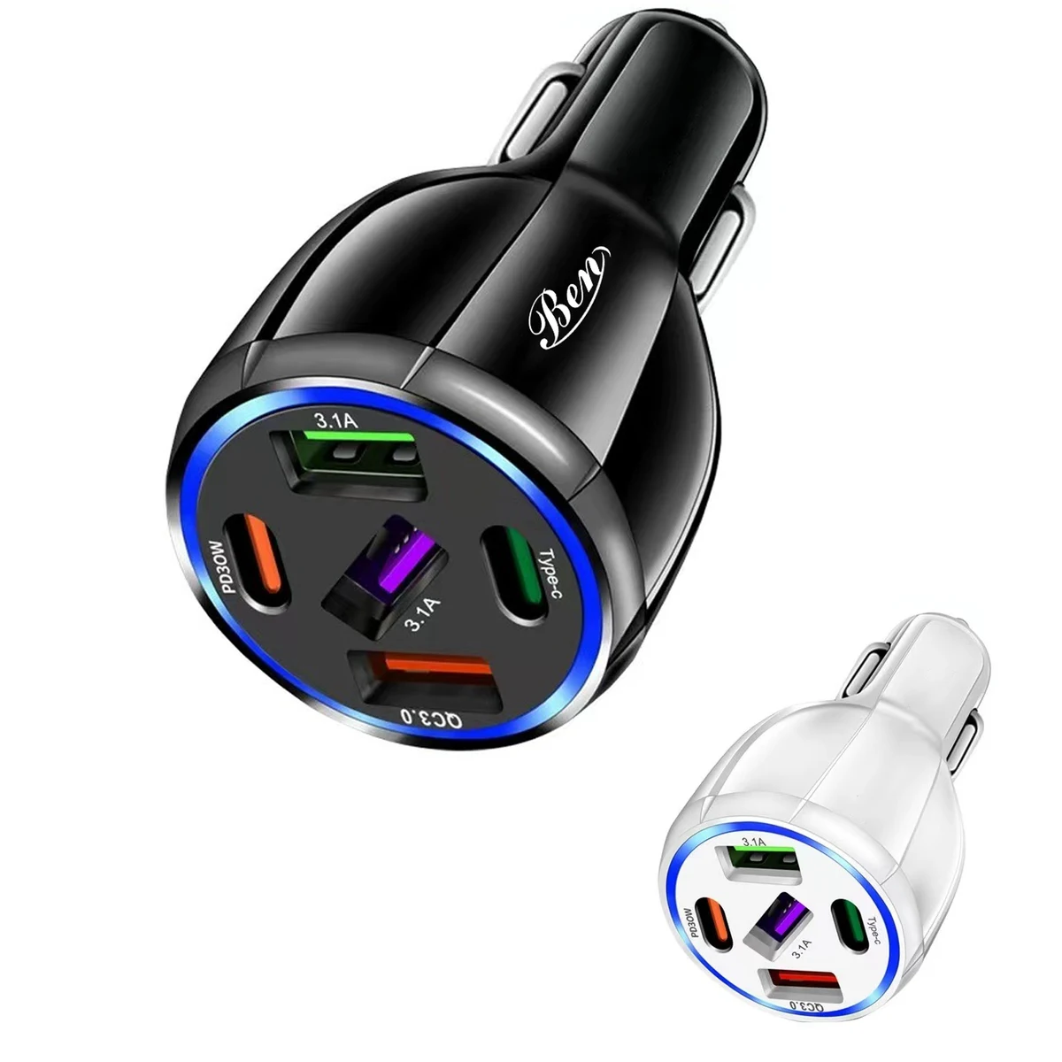 75W 5-in-1 Dual-Port Car Charger 1