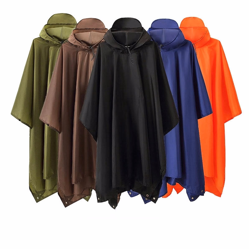 Waterproof Rain Poncho For Camping Hiking