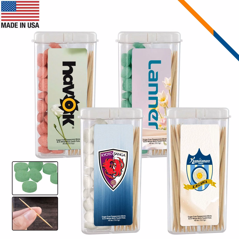 SnapPick Rectangular Flip Top Mints And Toothpicks