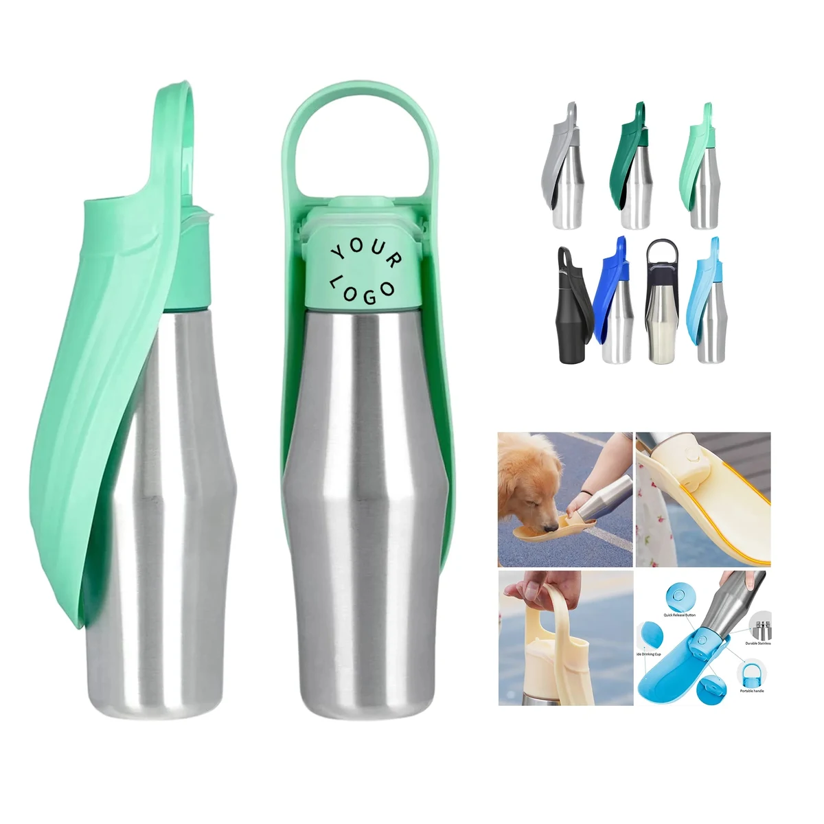 MOQ 50 27oz Pet Travel Water Bottle with Drinking Tray 1