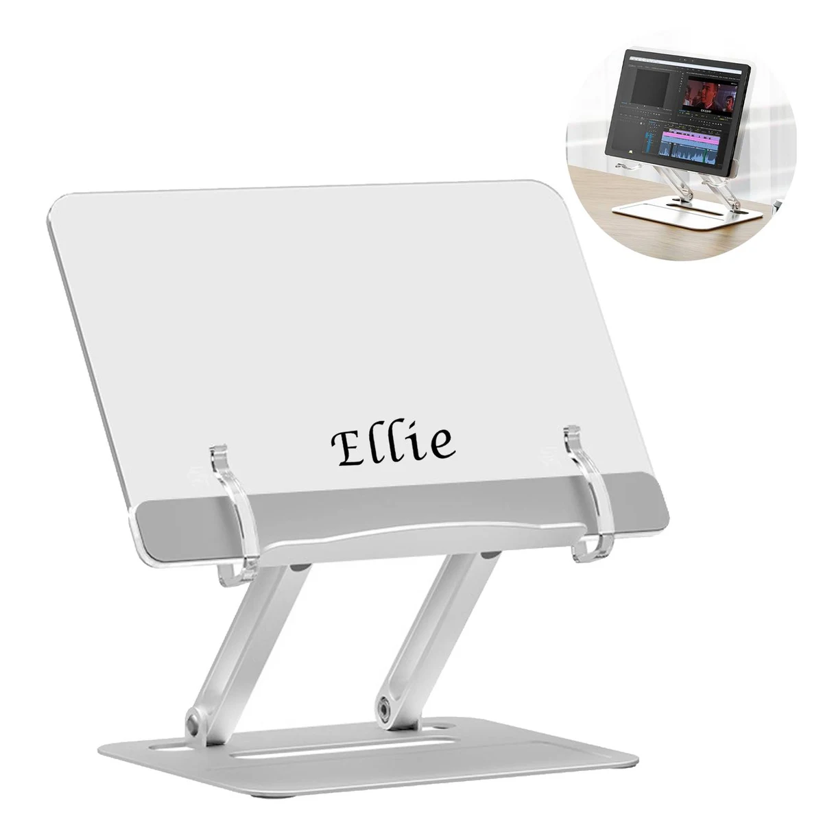 Acrylic book & laptop stand 1