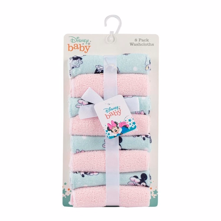 Minnie Mouse Baby Washcloths - 8 Pack
