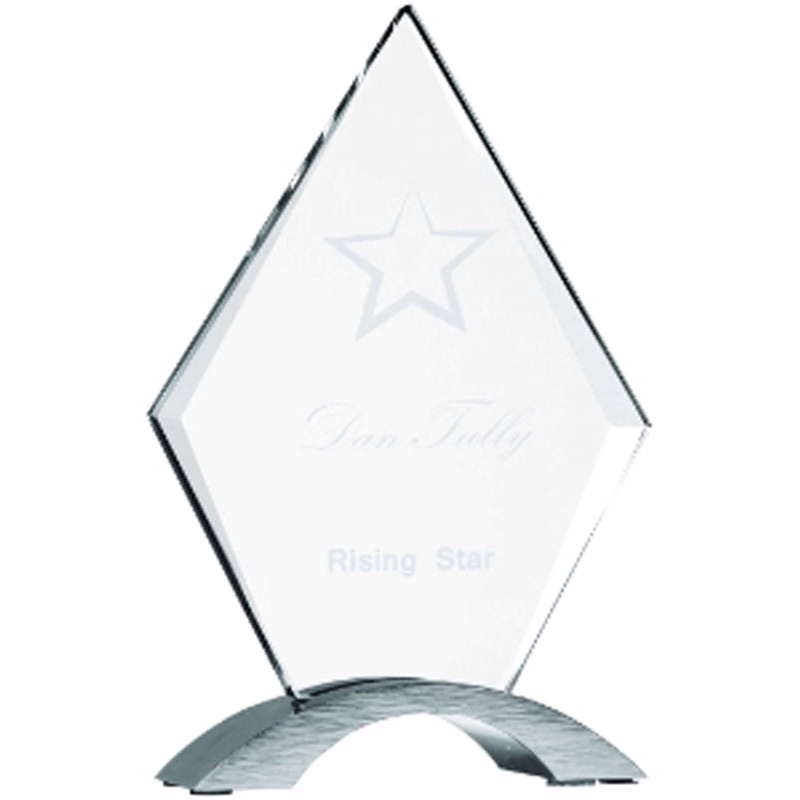 7.25" Diamond Cosmic Glass w/Silver Base
