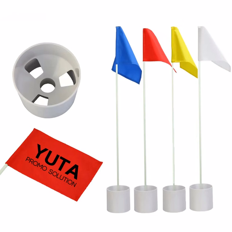3 Sets Flagsticks Flags Cups For Golf Course