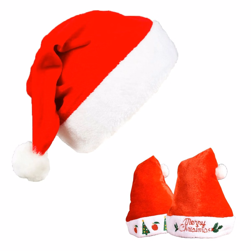 Plush Santa Cap Christmas Hat