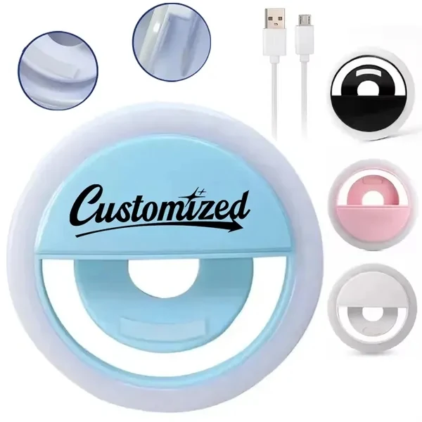 Custom Selfie Ring Light with Adjustable Brightness — Content Creator Mobile Promo 1