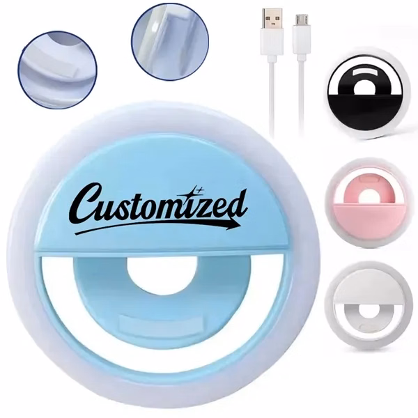 Custom Selfie Ring Light with Adjustable Brightness — Content Creator Mobile Promo