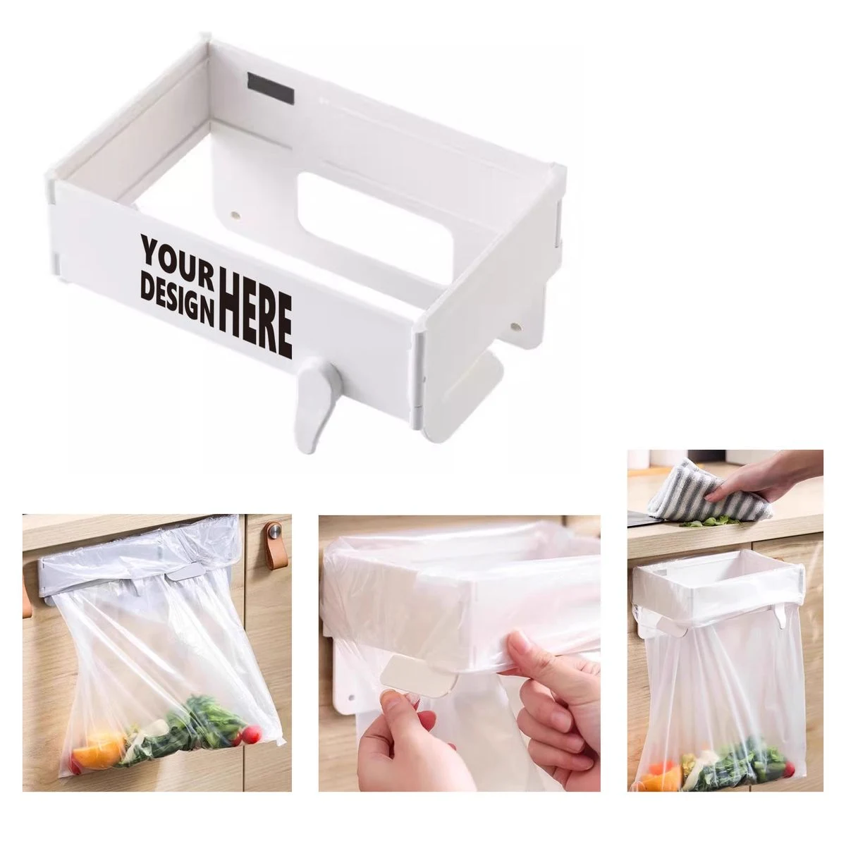 Wall-Mounted Plastic Bag Storage Rack 1
