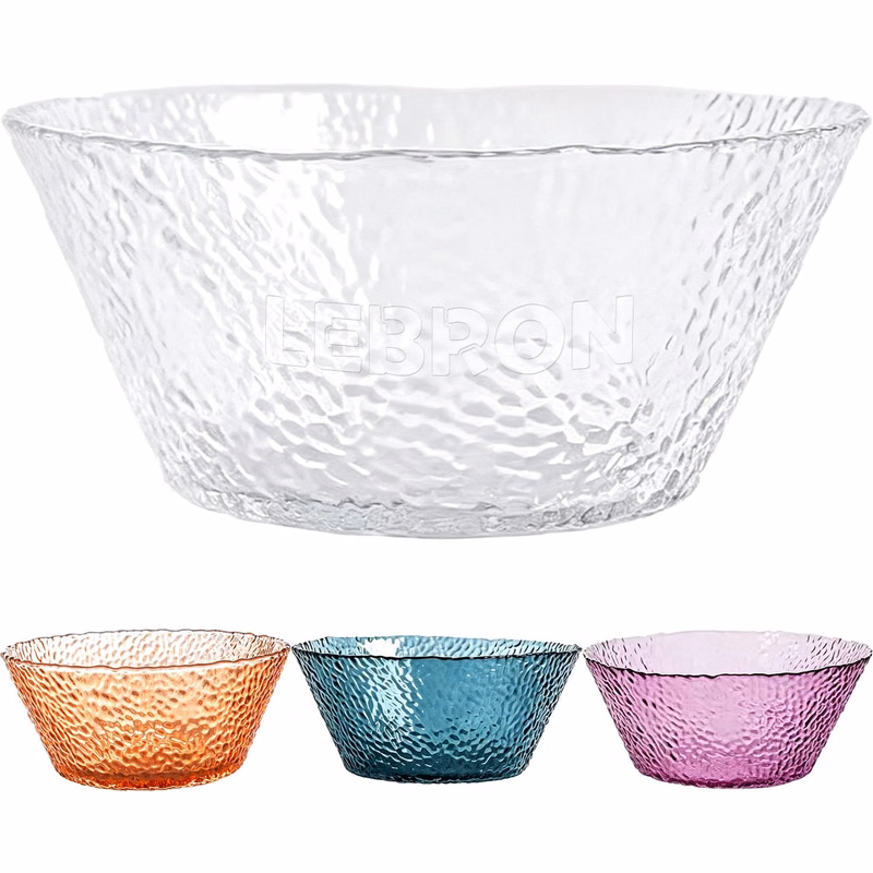 Hammered Glass Salad Bowl