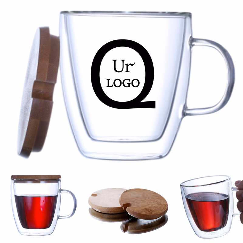 12 Oz Coffee Dual-Layer Glass Mug