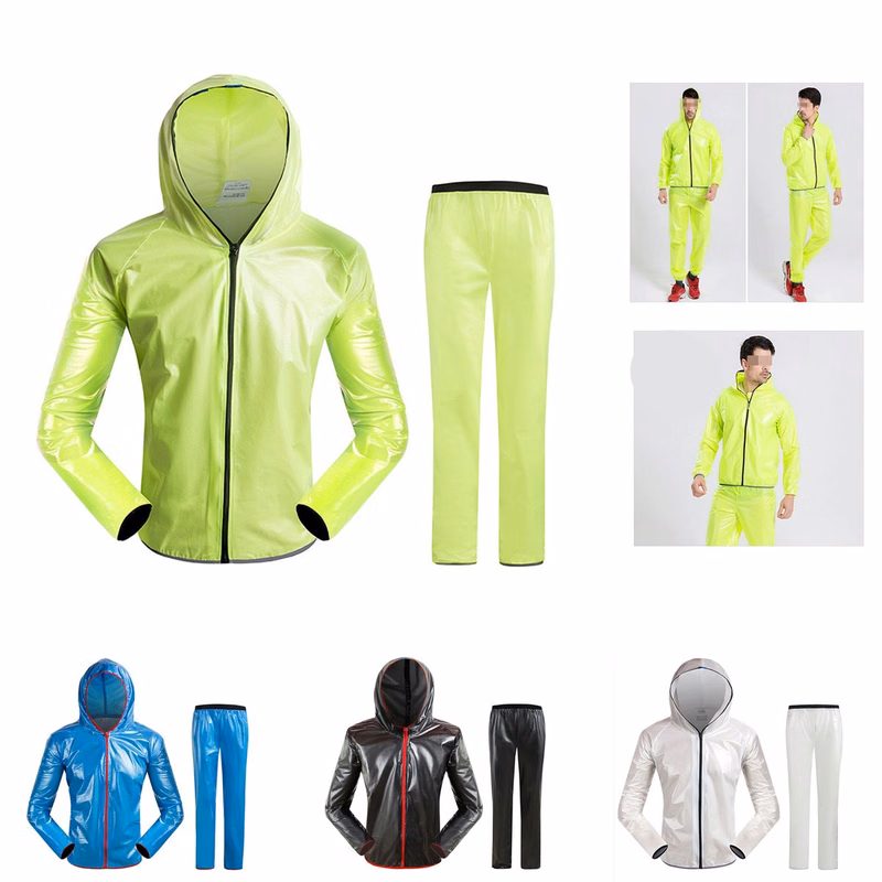 Breathable PU Raincoat Suit Reflective Poncho Jacket