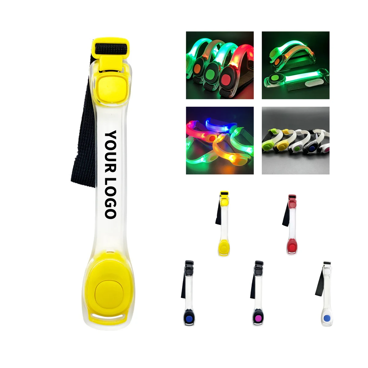 PVC Lighted Safety Arm Band 7.3" Length X 1.4" Width 1