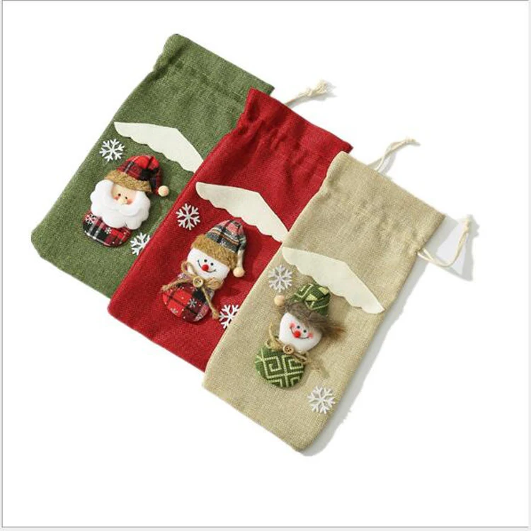 Christmas Wine Bottle bag 1