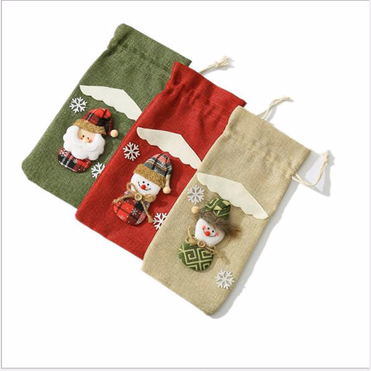 Christmas Wine Bottle bag