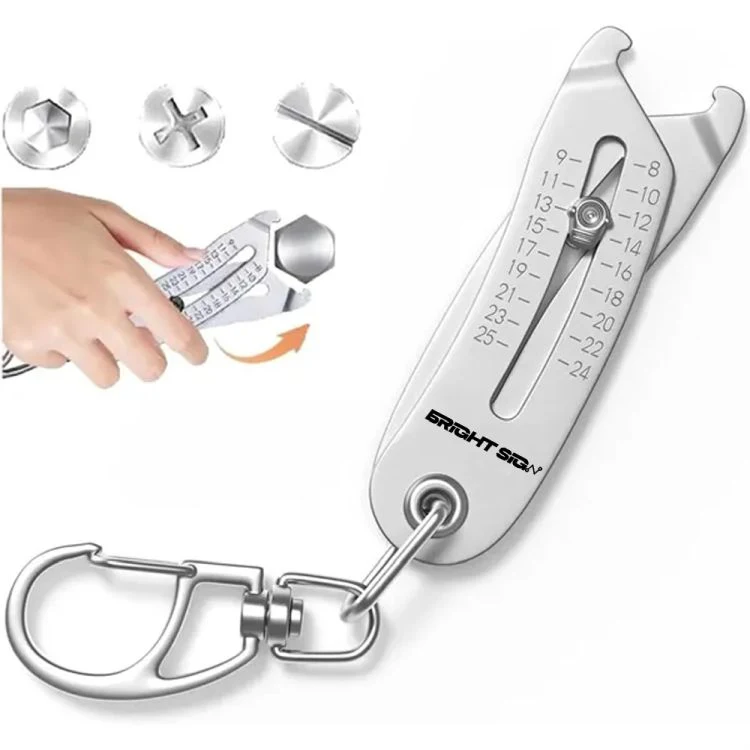Bolt & Nut Thread Size Checker Keychain 1