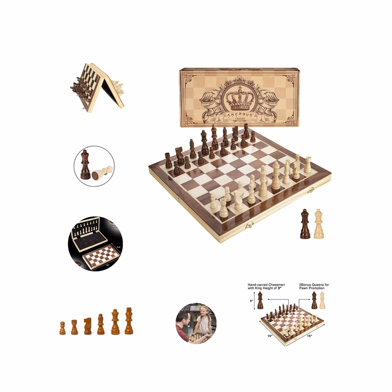 15 Inches Magnetic Wooden Chess Set