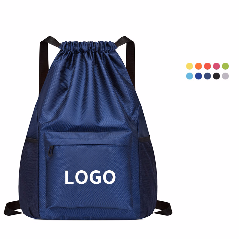 Waterproof Large Sports Drawstring Backpack w/Adjustable Shoulder Strap