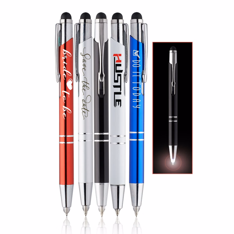 Lighted Tip Pen with Stylus