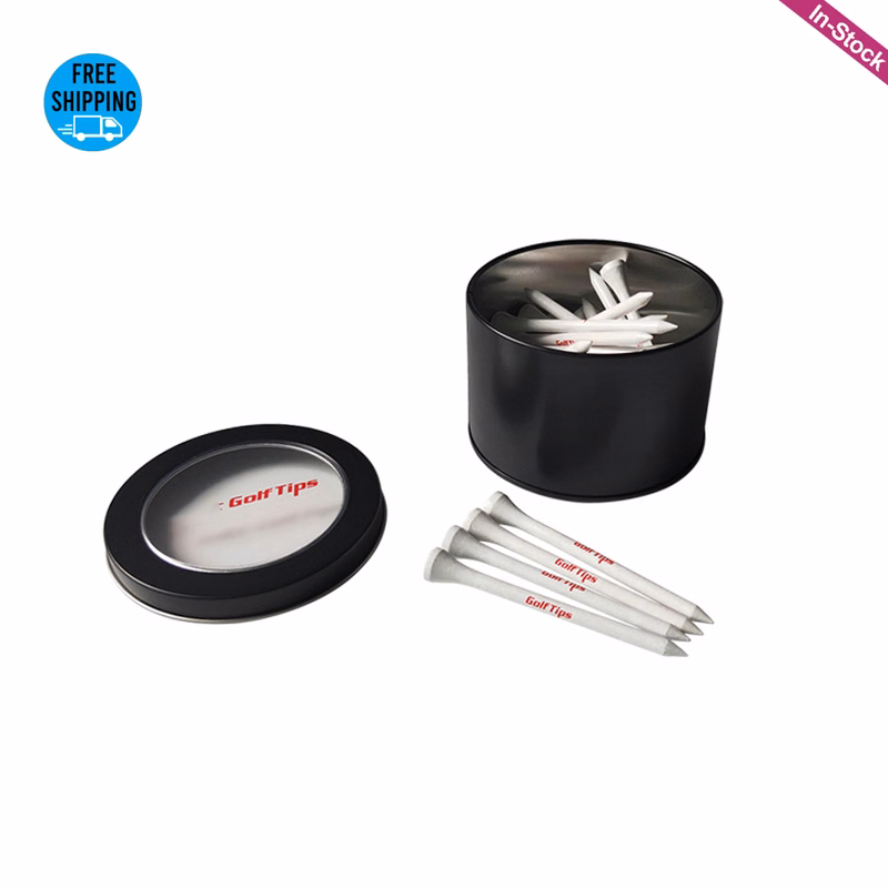 50pcs 2-3/4" Wood Golf Tees with Customized Gift Tin
